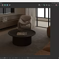 Round Black Coffee Table With Magazine And Decorative Bowl In Modern Living Room