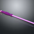 Purple Tool With Spiral Grip And Long Slender Rod On Dark Background With Reflection