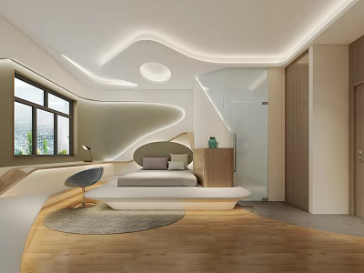 Hotel Rooms Modern Rooms 3d model