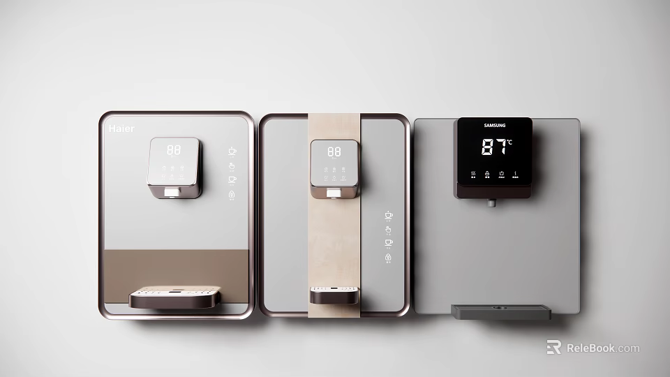 Haier Household Appliances Modern Smart Thermostat With Temperature Display And Sleek Panel Designs 3d model 