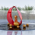 Abstract Water Sculpture 3d model