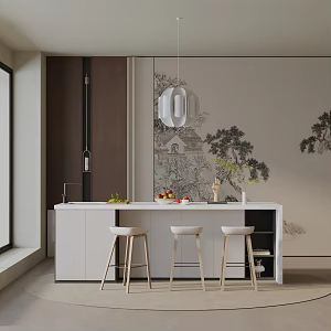 Modern table combination 3d model