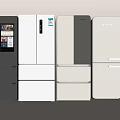 Refrigerators and Freezers in Various Styles and Colors for Home Kitchen Use