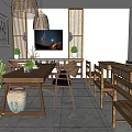 Modern Milk Tea Shop Interior With Comfortable Seating Green Plants And Bright Layout