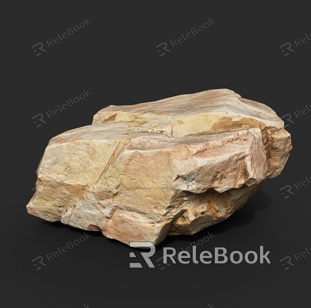 Rock Block Stone Natural Landscape model