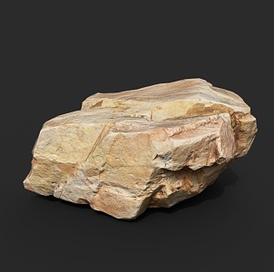 Rock Block Stone Natural Landscape 3d model