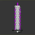 Automotive Engine Camshaft Components With Pink Gears Black Pulleys And Silver Valves