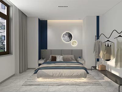 Klein Blue Apartment Modern Apartment 3d model