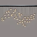 Modern Pendant Light Designs With Curved Metal Frames And Illuminated LED Strips