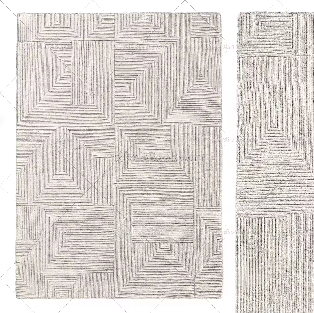 Modern Square Carpet 3d model