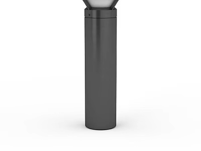 Sleek Black Cylindrical Outdoor Light with Modern Minimalist Decorative Design for Garden 3d model