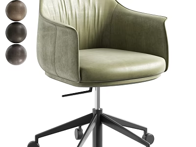 Modern Light Luxury Adjustable Leather Office Desk And Chair Set With Multiple Color Options 3d model