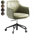 Modern Light Luxury Adjustable Leather Office Desk And Chair Set With Multiple Color Options