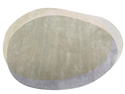 Soft Textured Square Rug With Neutral Tones For Modern Living Room Decor 3d model