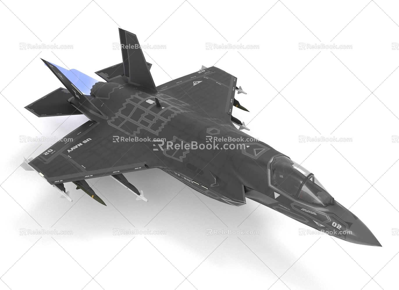 Jet Fighter Aircraft Military Vehicle 3d model