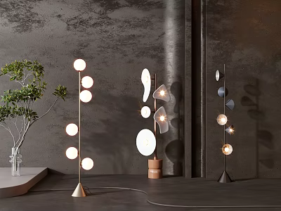 Modern Floor Lamps With Unique Shapes And Contemporary Indoor Lighting Design 3d model
