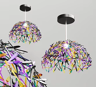 Modern chandelier creative personality chandelier 3d model