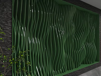 Modern background wall 3d model