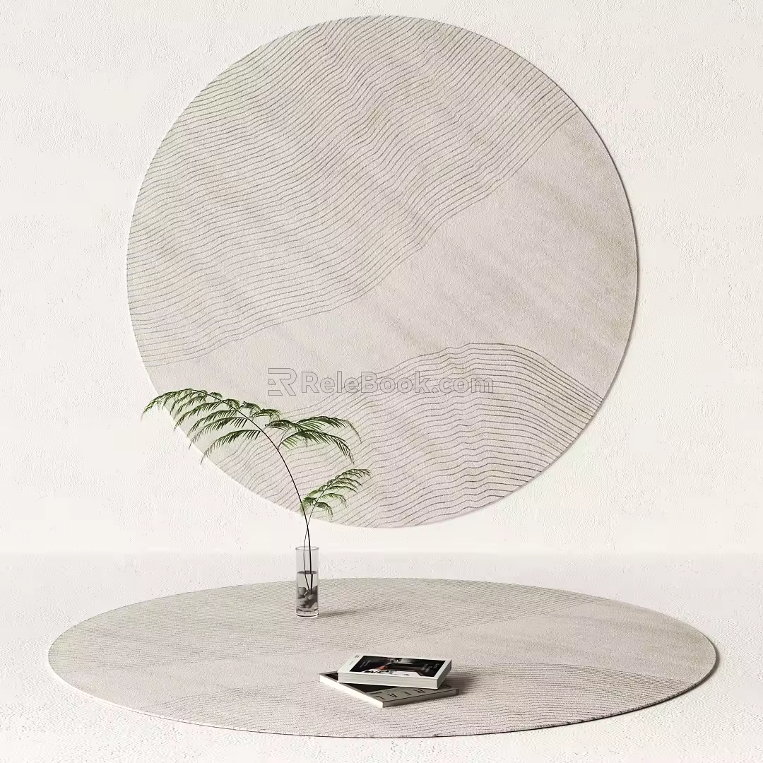 Round carpet 3d model
