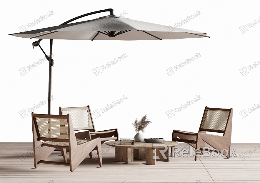 Outdoor Leisure Chair Outdoor Table and Chair Rattan Chair Sunshade model