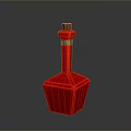 Woman Holding Red Bottle With Wooden Cork On Black Background Surface