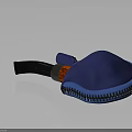 Blue Zippered Pouch With Black Handle And Red Brush Head For Daily Use