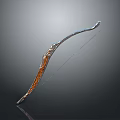 Modern Metallic And Wooden Long Sculpture With Dark Background Reflective Surface