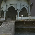 Ornate Stone Pavilion With Dome Columns Steps And Stone Railing 3d model