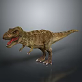 Realistic T Rex Dinosaur 3D Model With Open Mouth And Sharp Teeth 3d model