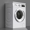 Bosch White Front Loading Washing Machine Featuring Digital Control Panel And Modern Design