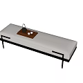 New Chinese Style Bed End Stool Bench Sofa Stool 3d model