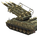 Air defense missile Soviet Union 2K12 SA6 air defense gun air defense vehicle air defense tank face number low model simple model game sub-era film and television level realism 3d model