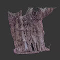 Natural Weathered Tree Stump With Rough Wooden Texture And Natural Shape On Dark Background