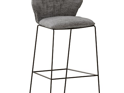 New Nordic Fabric Bar Chair 18 3d model