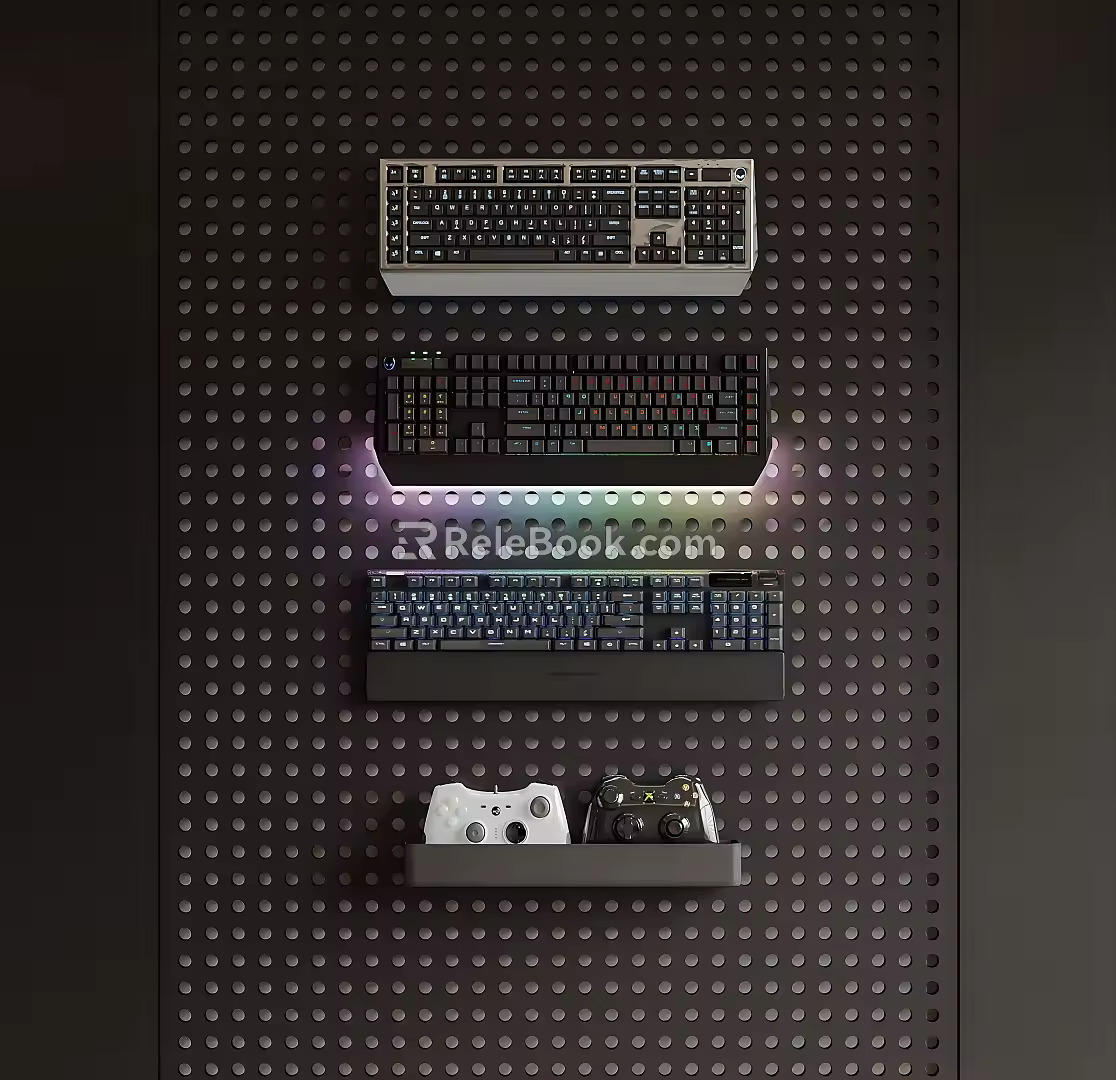 Computer mechanical keyboard gamepad hole board 3d model
