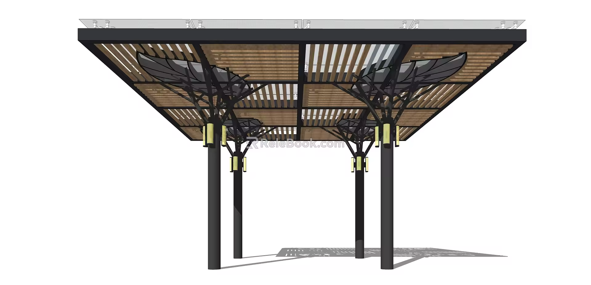 Modern gallery structure 3d model