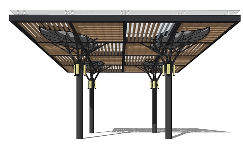 Modern gallery structure 3d model