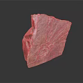 Natural Wood Stone Piece With Irregular Shape And Radiating Surface Patterns