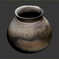 Hand Carved Clay Vase With Traditional Textured Sculpture Artisan Design