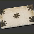 Elegant Antique Book With Vintage Cover And Decorative Metal Accents On Corners And Center