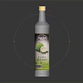Elegant Wine Bottle and Glasses with Coco Fizz Label on Black Background