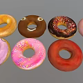 Variety of Assorted Colorful Donuts With Frosted Sprinkled And Chocolate Toppings