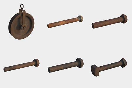 Tool Hardware Pulley Screw 3d model