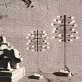 Modern Tree Shaped Floor Lamps With Bright Bulbs And Sculpture Decor