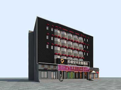 Modern Hotel Architecture Hotel 3d model