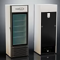 Premium Upright Refrigerator and Freezer With Glass Door and Black Door Design
