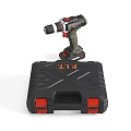 Industrial Cordless Drill Power Tool Set With Heavy Duty Storage Case And Batteries