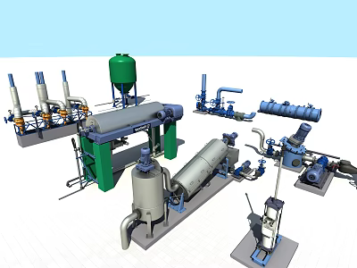 Modern Industrial Equipment Chemical Equipment Water Treatment Equipment 3d model