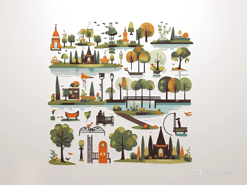 Artistic Floral Display With Colorful Blossoms Greenery And Creative Design Elements 3d model