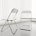 Transparent Modern Single Chair With Metal Frame White Blinds And Smooth Floor